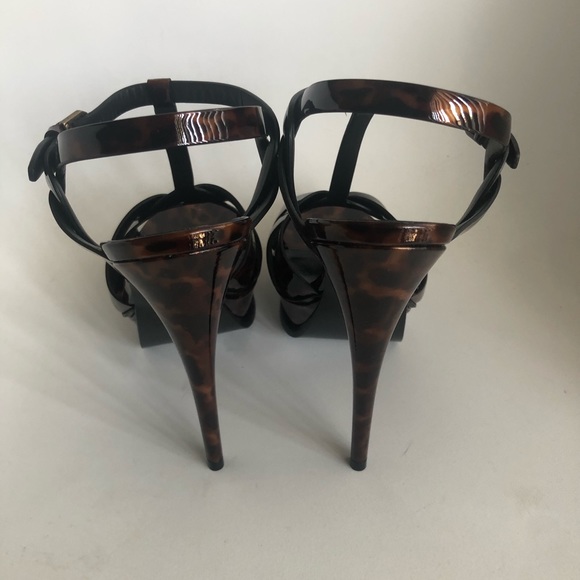 NIB $954 Saint Laurent Tribute Tortoise-Patent Platform in size 39! - Picture 8 of 16